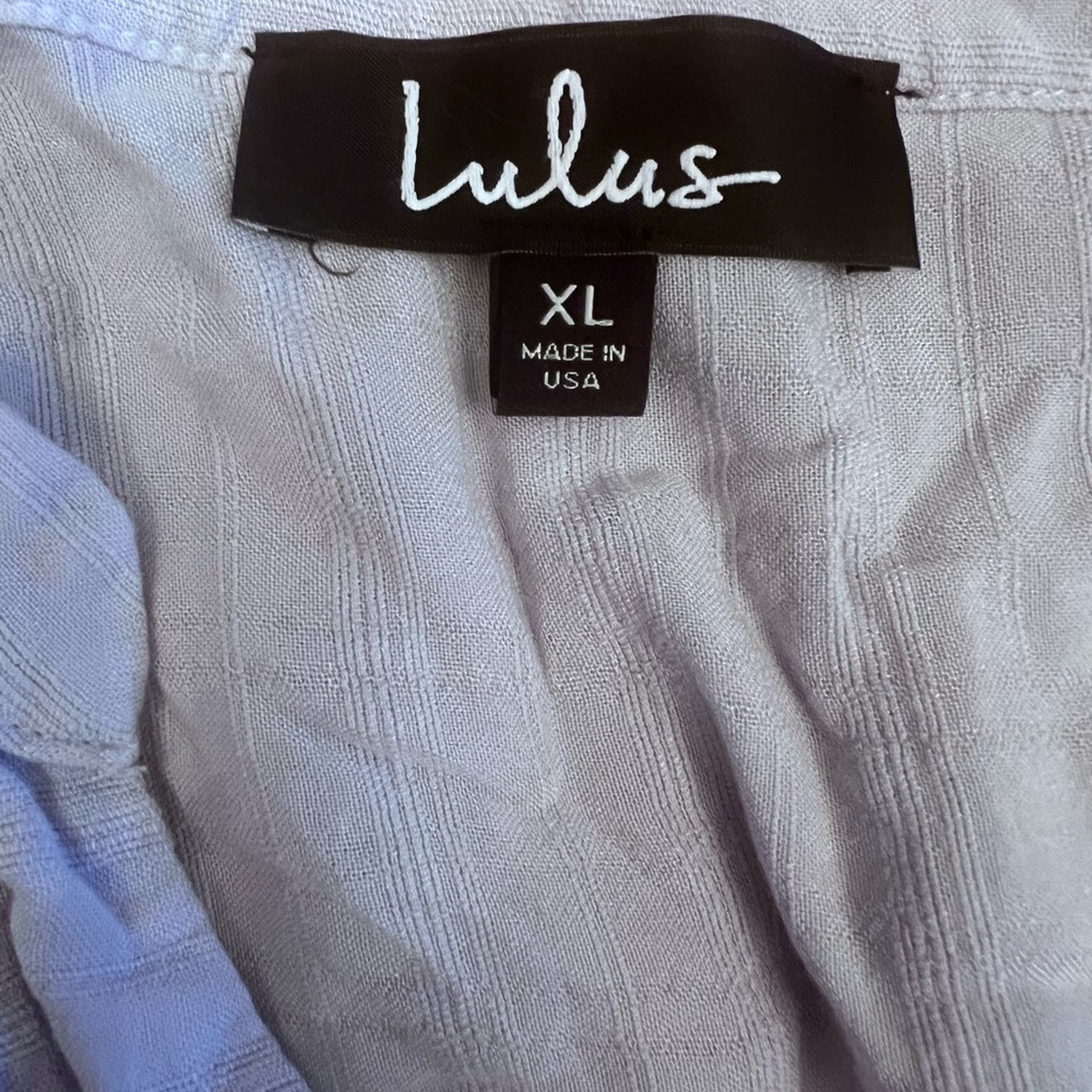 Lulus Bubble Sleeve Button Down Blouse Light Grey… - image 3